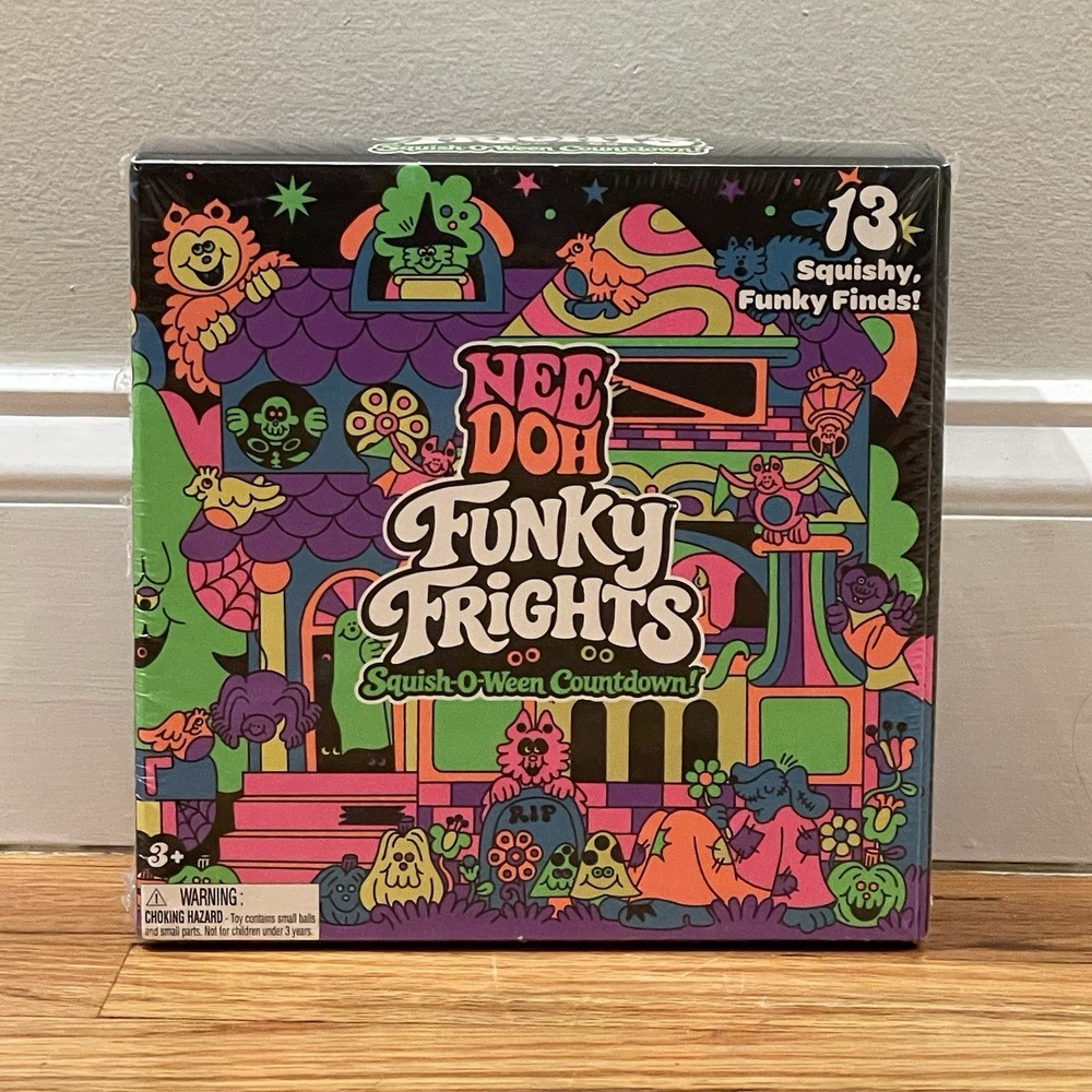 NEW NeeDoh Funky Frights Squish-O-Ween Halloween Advent Calendar 13 Squishy Toys